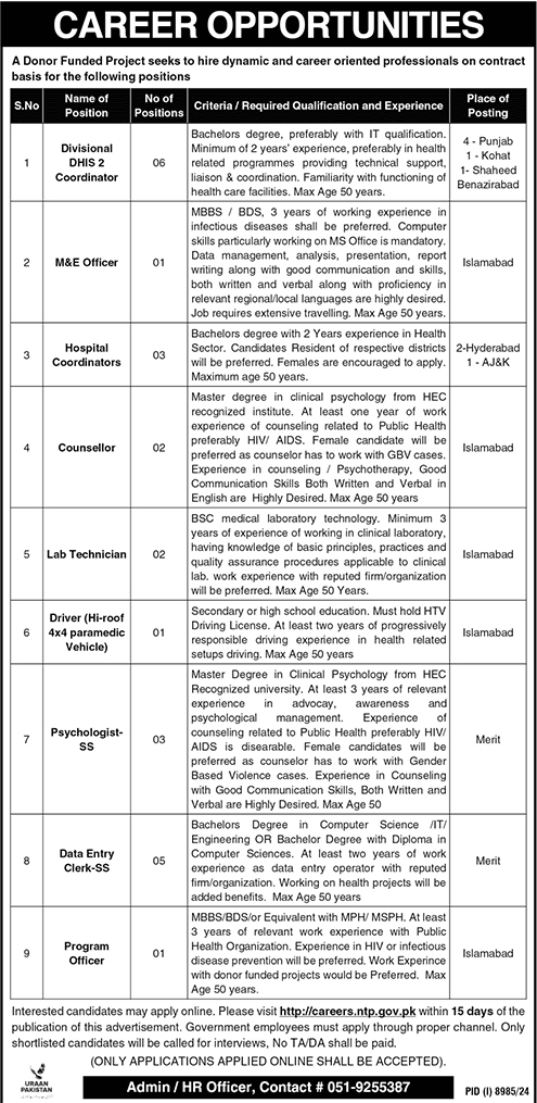 Jobs in Urban Pakistan Islamabad
